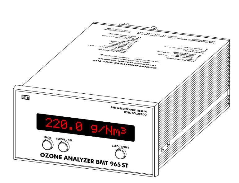德國(guó)BMT 965臭氧檢測(cè)儀如何校零